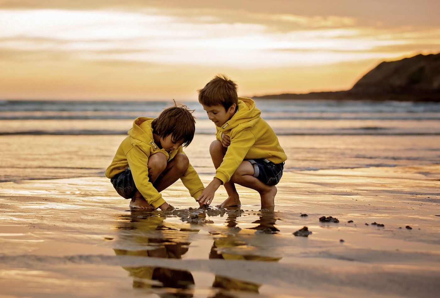 children playing in lyme regis