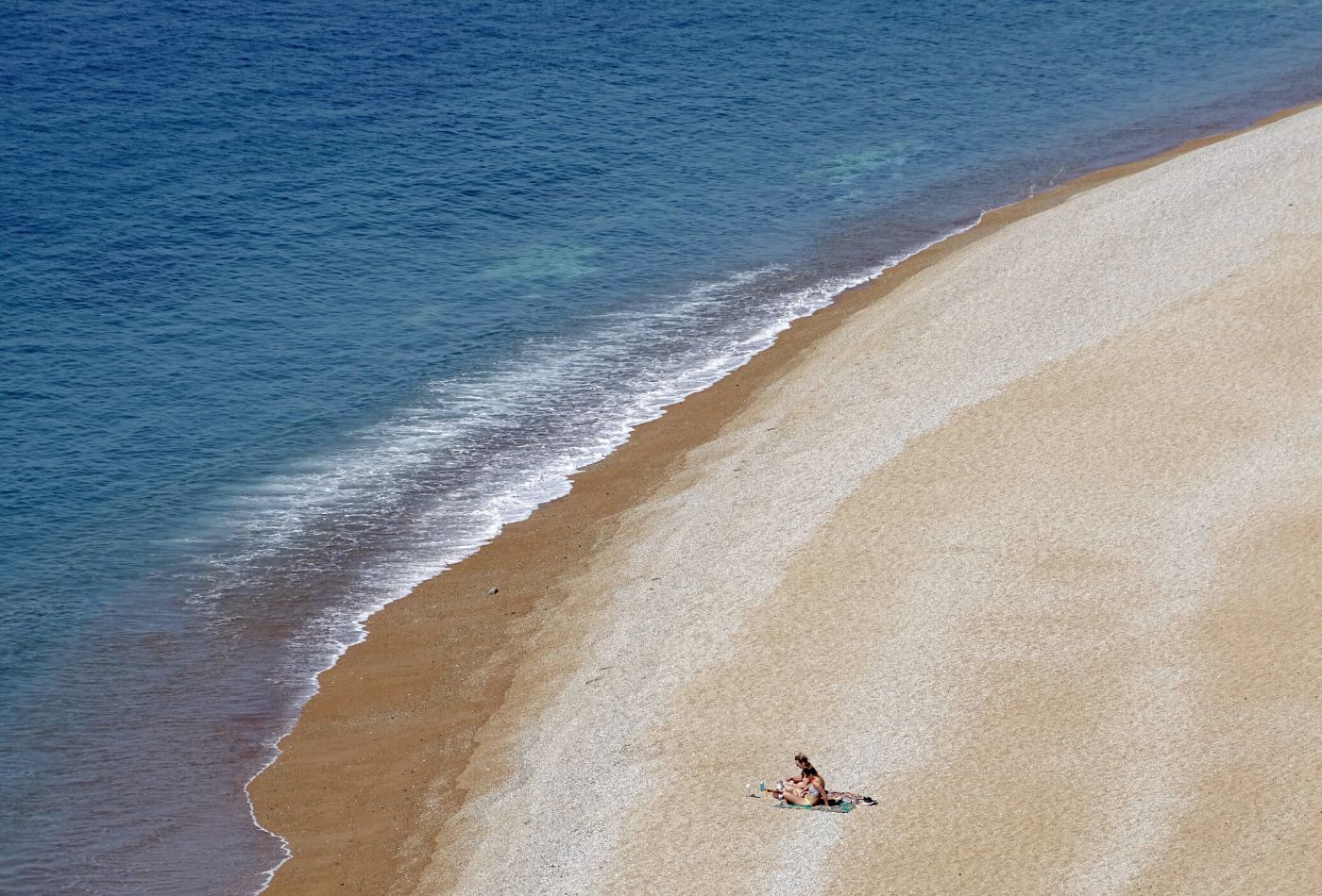 ladies on beach in dorset