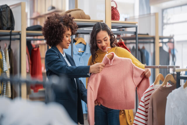 Young female shopping