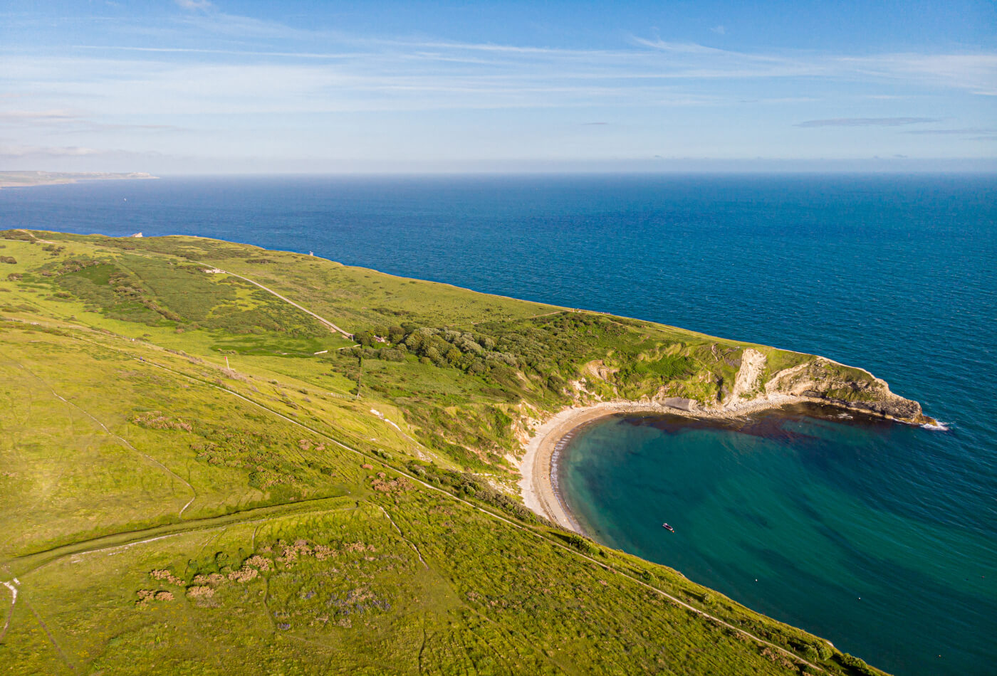 Aerial view of Jurassic Coast beaches