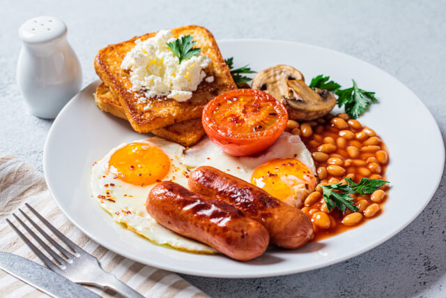 English breakfast in Lyme Regis