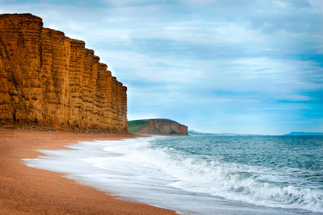 Cliffs at West Bay beach