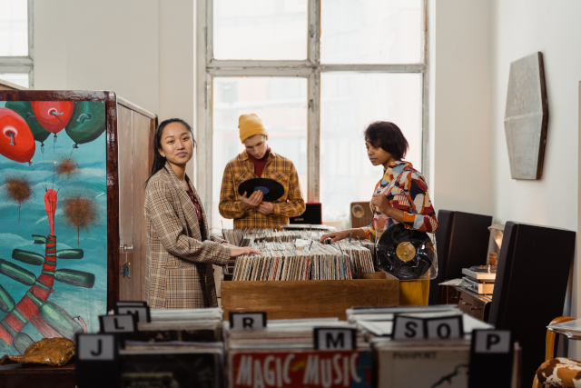 People browsing in Vintage store