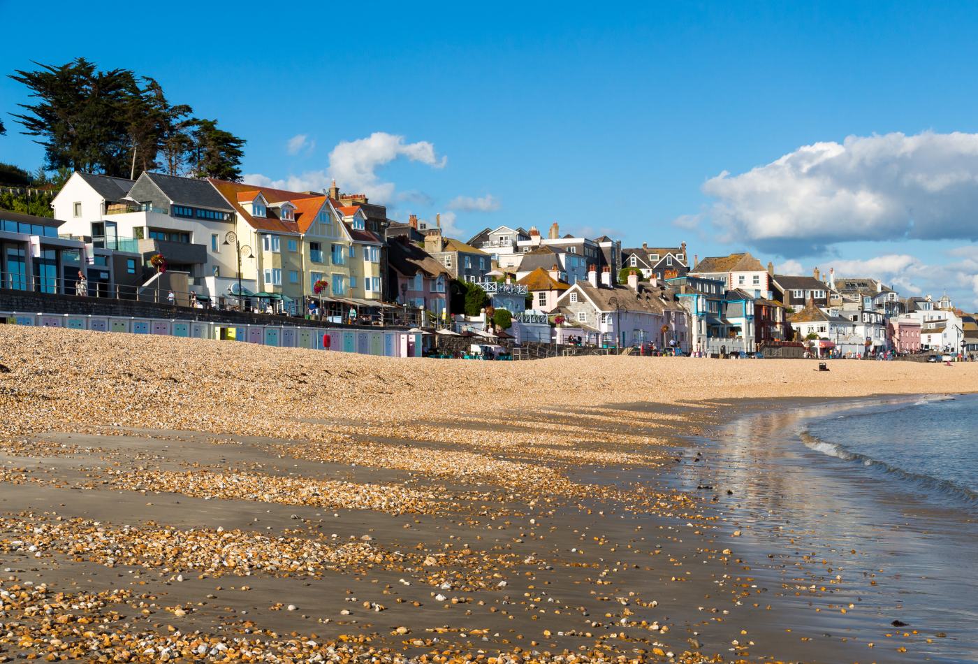 The beach at Lyme Regis.